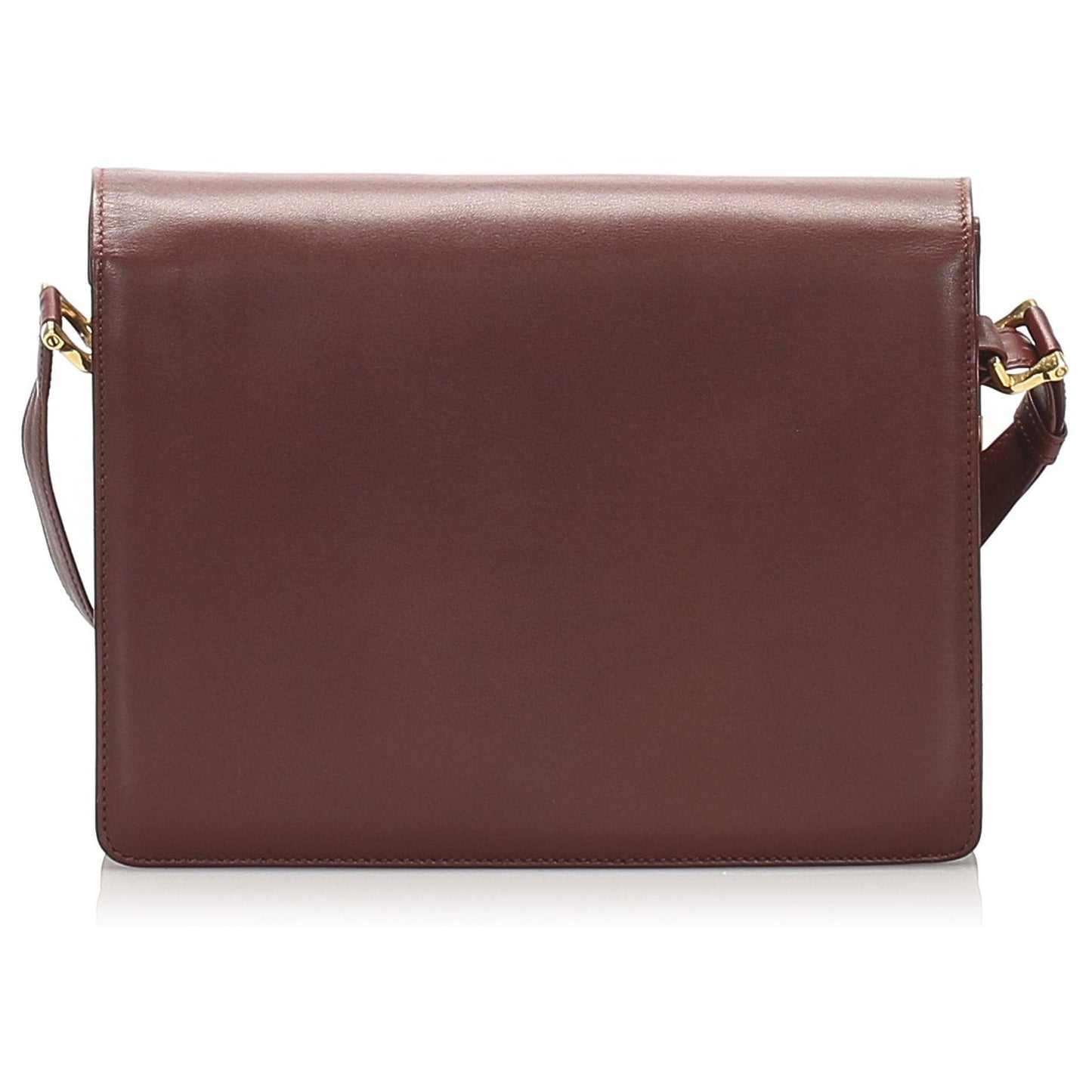CARTIER MUST DE CARTIER VINTAGE LEATHER SHOULDER BAG BORDEAUX