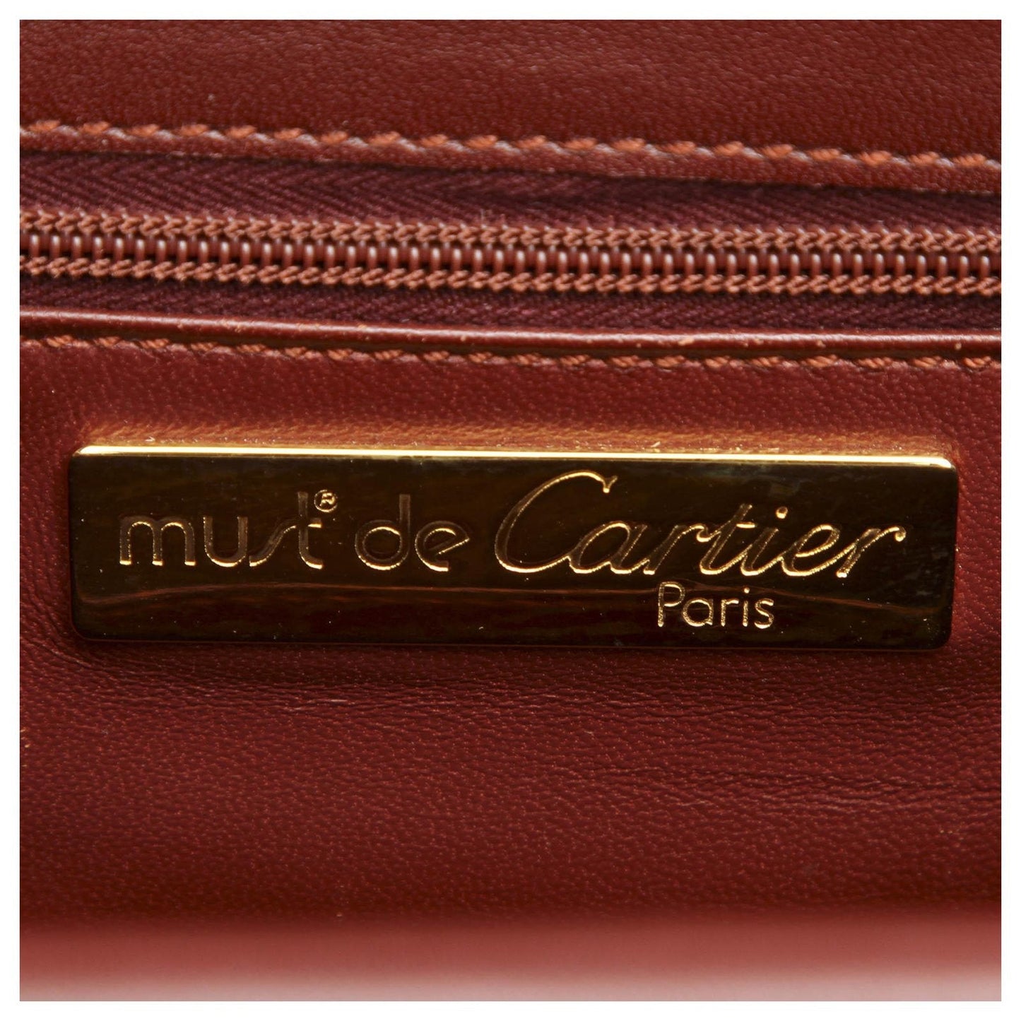 CARTIER MUST DE CARTIER VINTAGE LEATHER SHOULDER BAG BORDEAUX