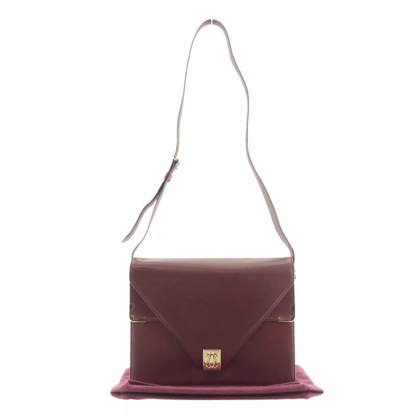 CARTIER MUST DE CARTIER VINTAGE LEATHER SHOULDER BAG BORDEAUX