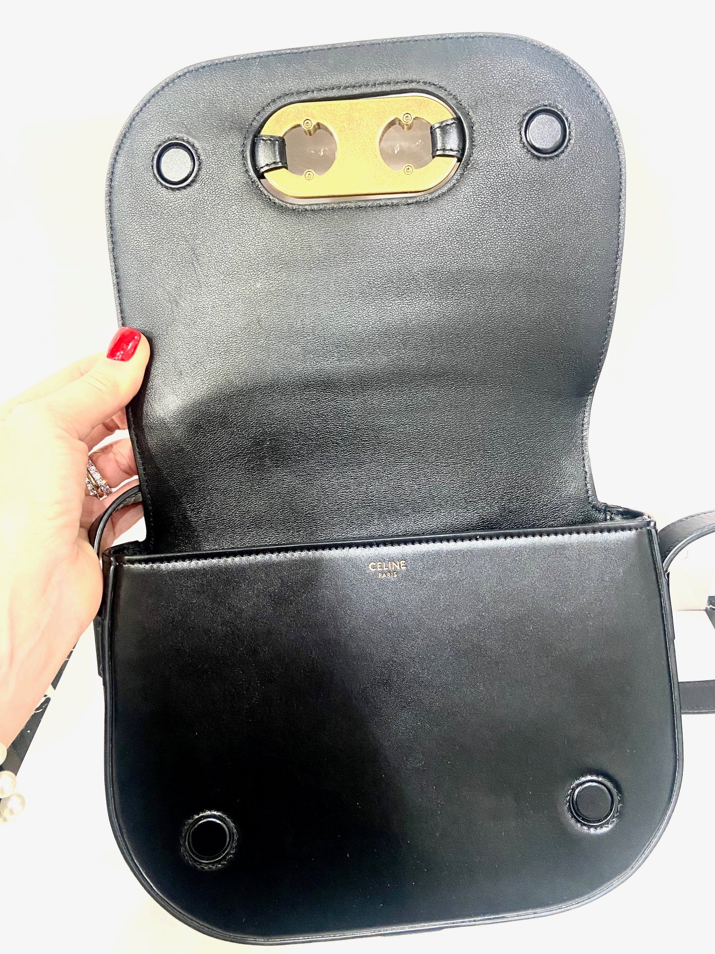 CÉLINE MAILLON TRIOMPHE CALFSKIN LEATHER BAG