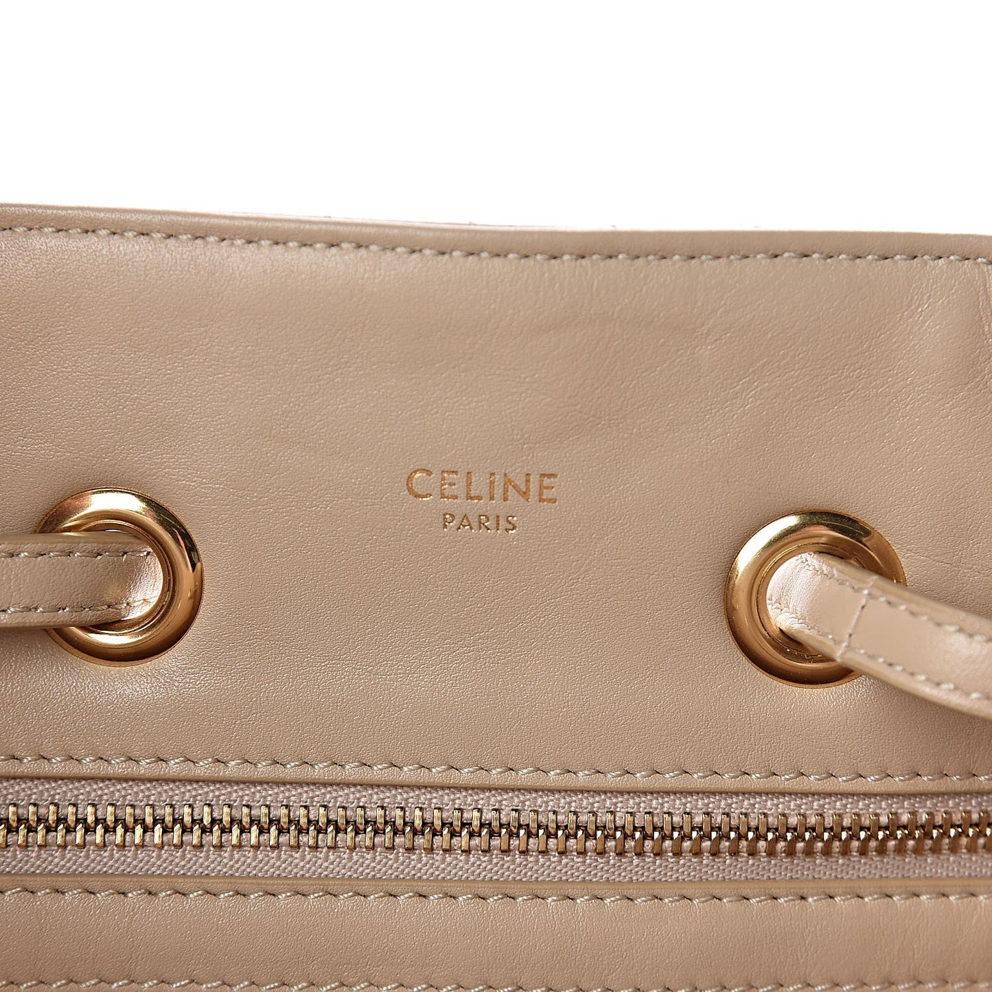 CÉLINE C CHARM QUILTED CALFSKIN LEATHER BACKPACK