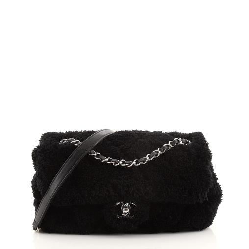 Chanel Faux Fur Flap Bag