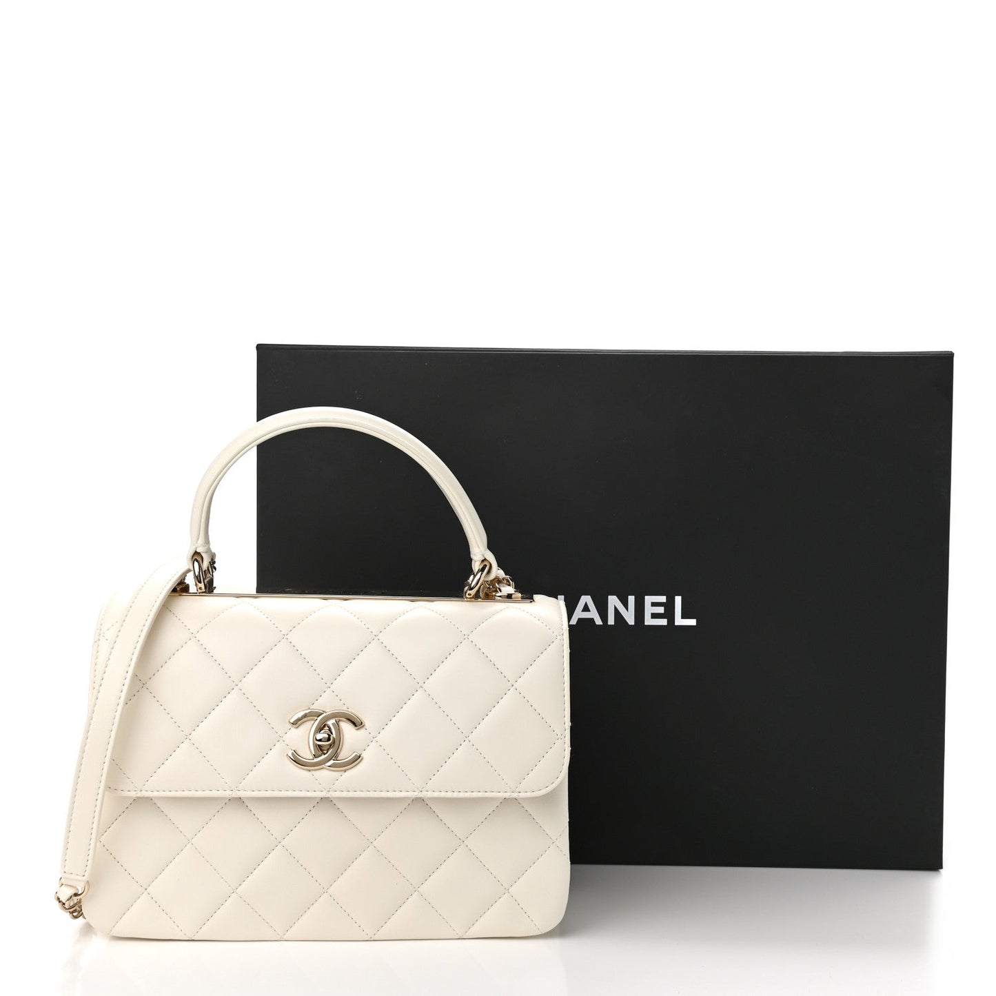 CHANEL QUILTED LAMBSKIN SMALL TRENDY CC HANDLE FLAP BAG