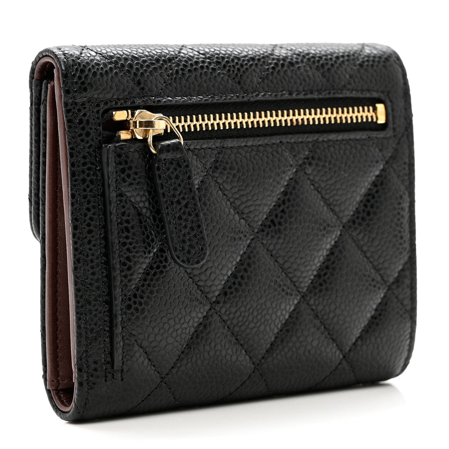 CHANEL CAVIAR QUILTED CC CLASSIC TRI-FOLD WALLET