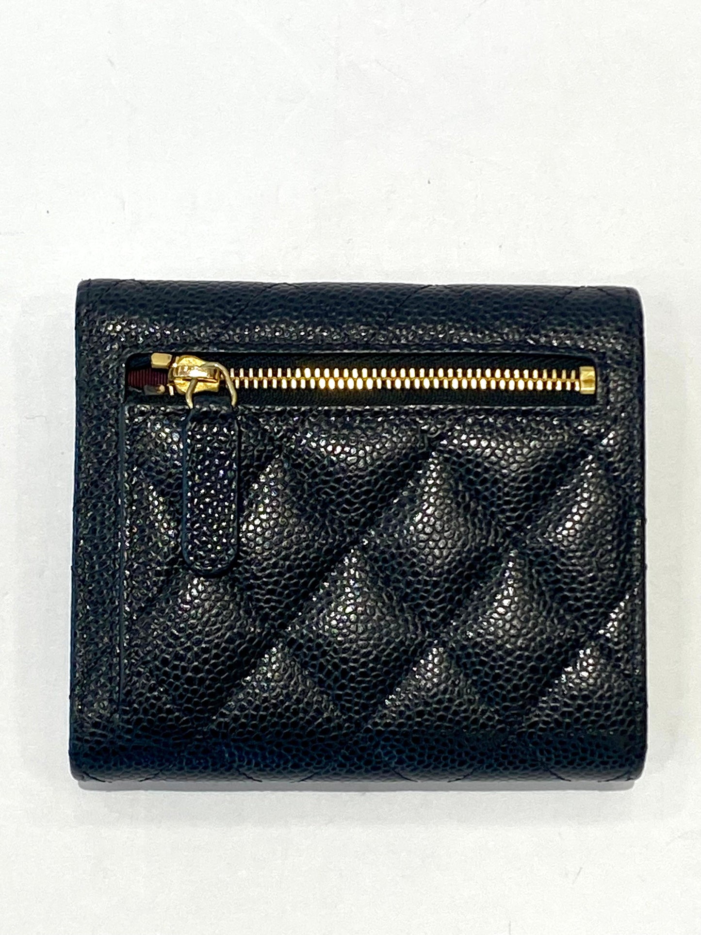 CHANEL CAVIAR QUILTED CC CLASSIC TRI-FOLD WALLET