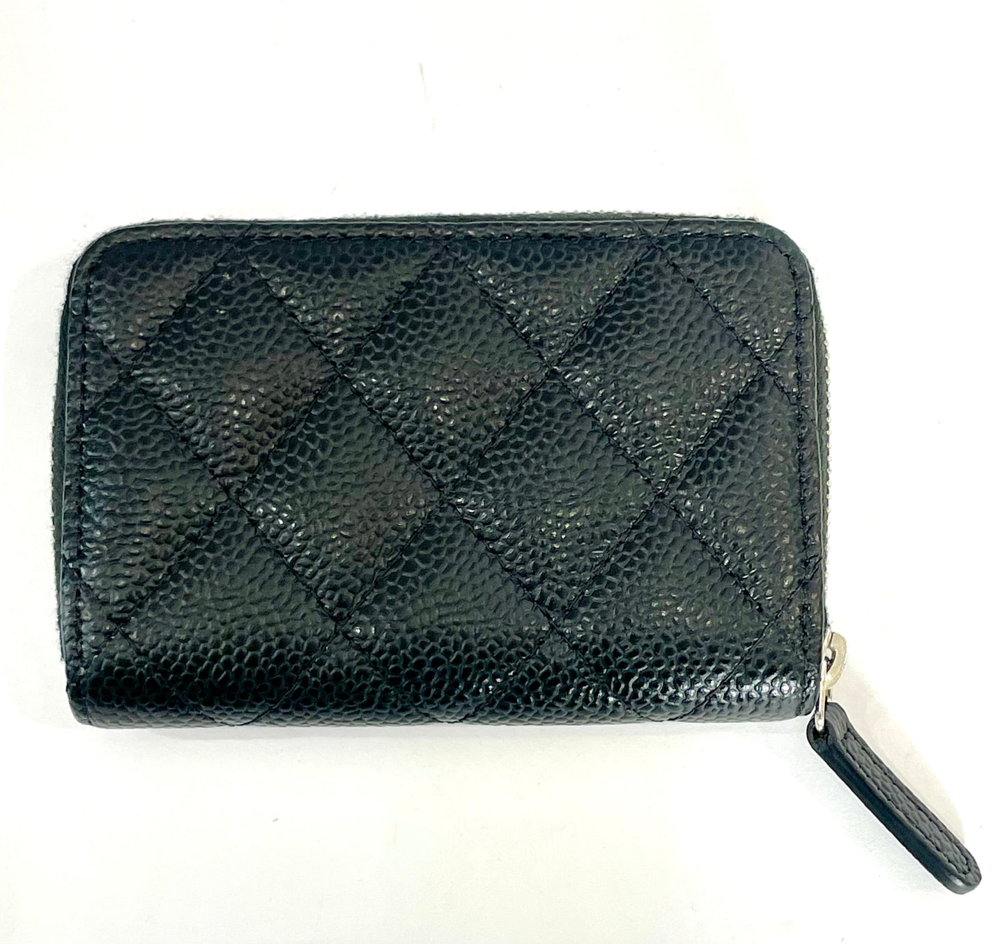 CHANEL CAVIAR QUILTED LEATHER ZIP COIN PURSE