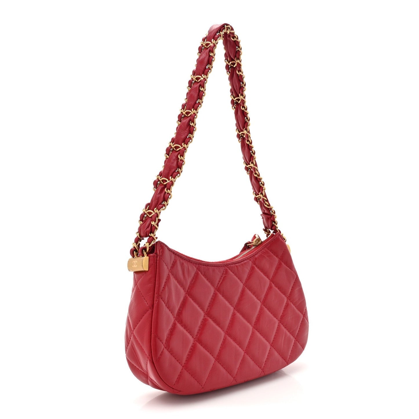 CHANEL CRUMPLED QUILTED CALFSKIN SMALL CHANEL 19 HOBO