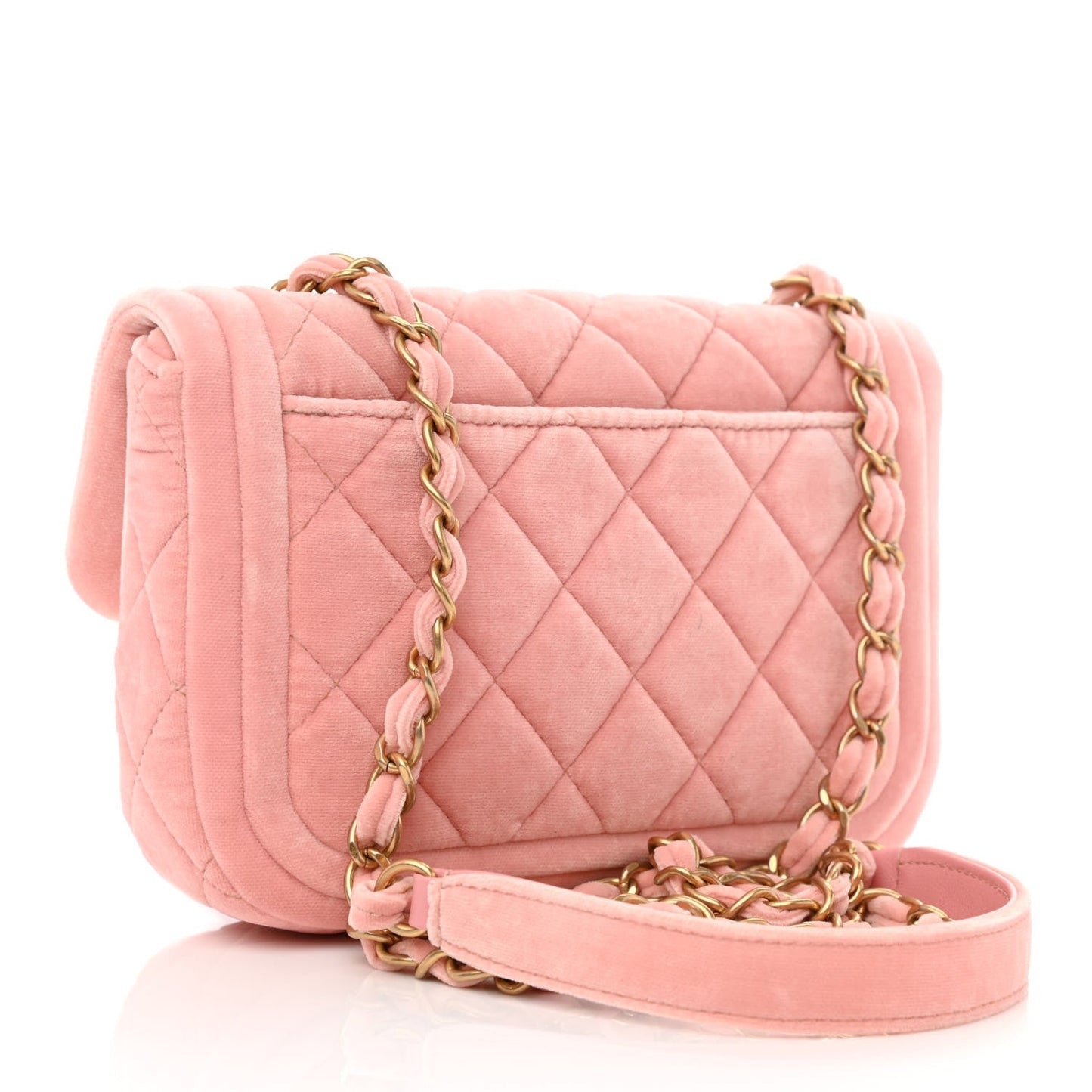 CHANEL QUILTED VELVET DOUBLE FRAME MINI FLAP BAG