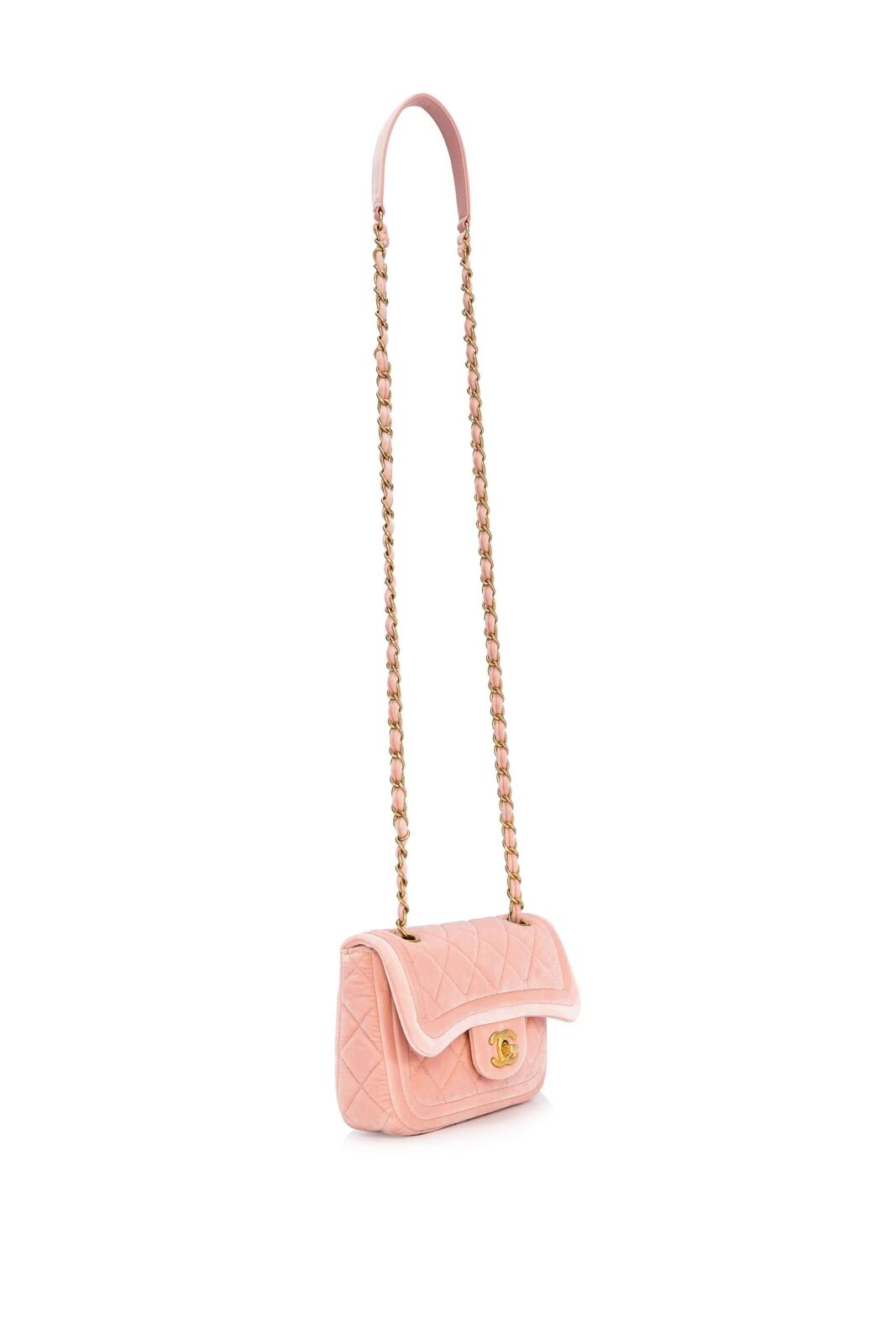 CHANEL QUILTED VELVET DOUBLE FRAME MINI FLAP BAG
