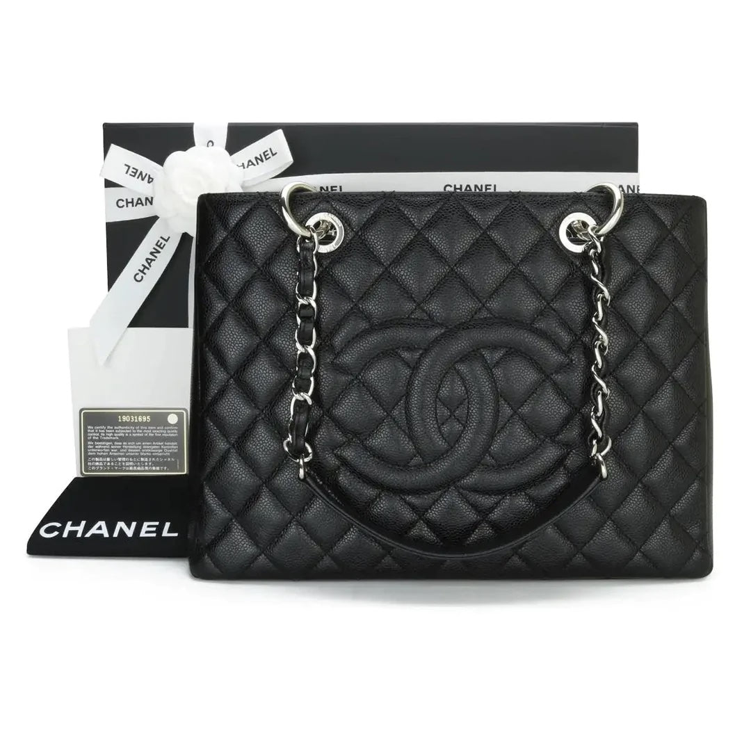 CHANEL CAVIAR QUILTED LEATHER GST TOTE BAG