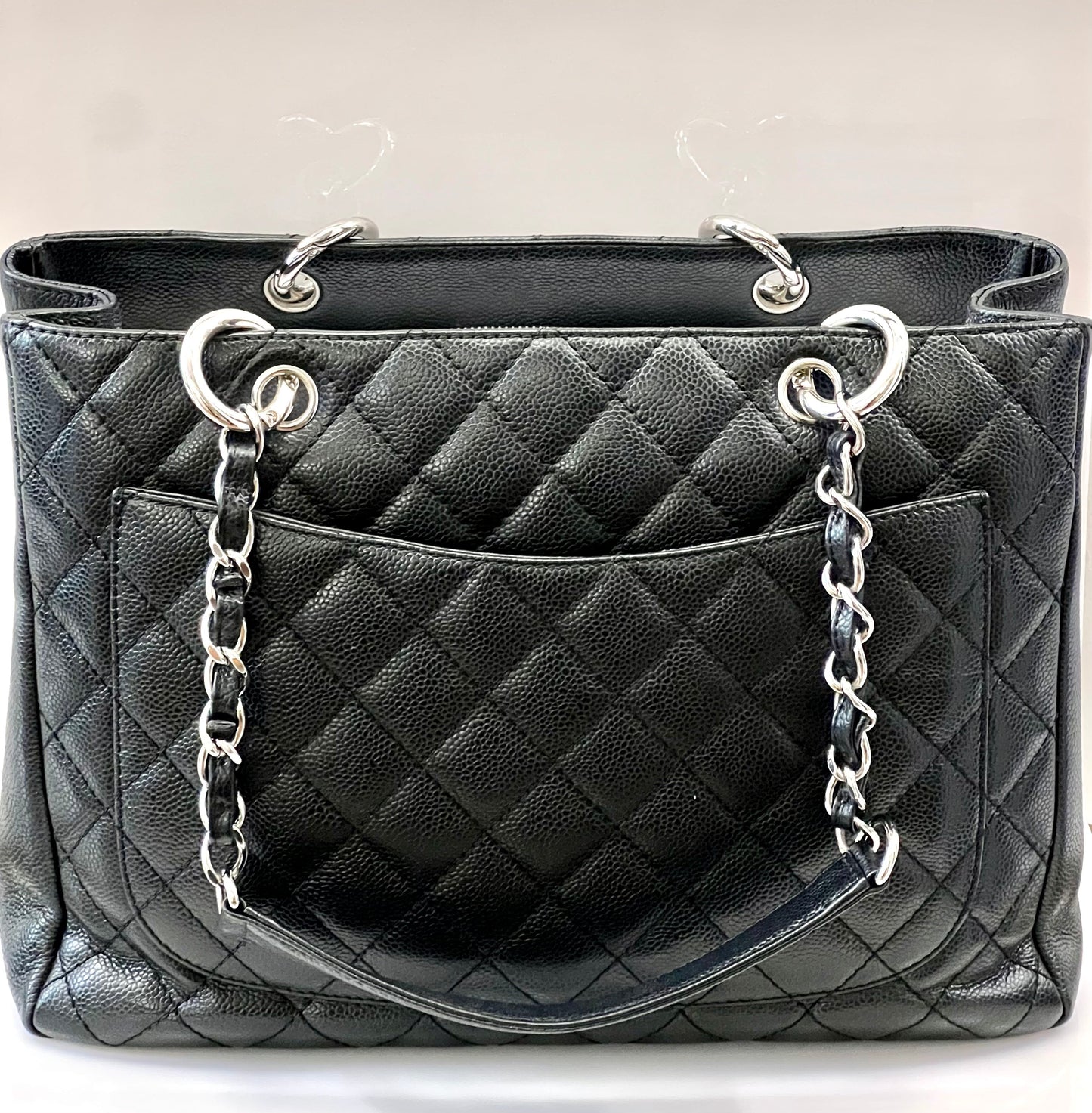 CHANEL CAVIAR QUILTED LEATHER GST TOTE BAG