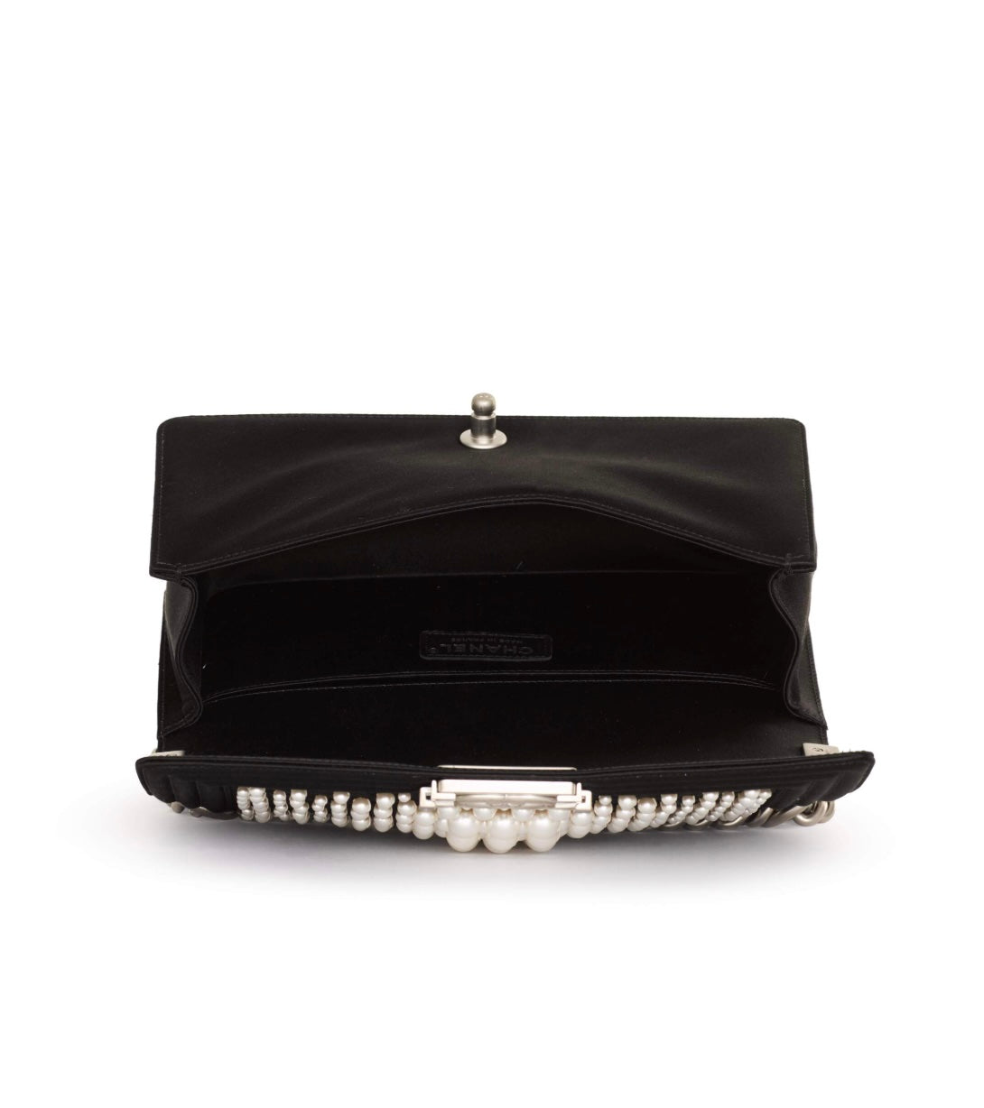 CHANEL LIMITED EDITION FAUX PEARL MEDIUM BOY BAG