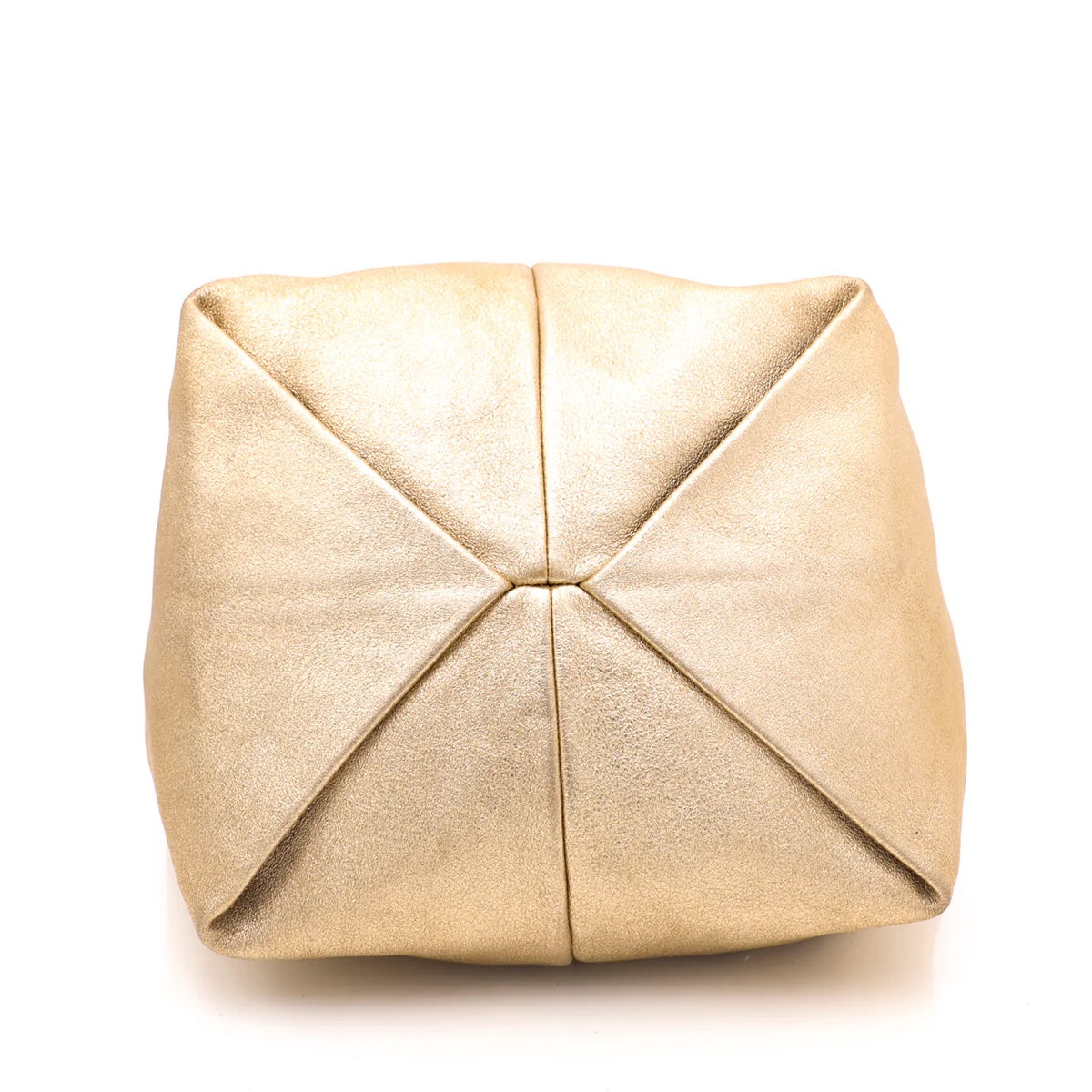 CHANEL CC METALLIC GOLD LAMBSKIN LEATHER HOBO BAG