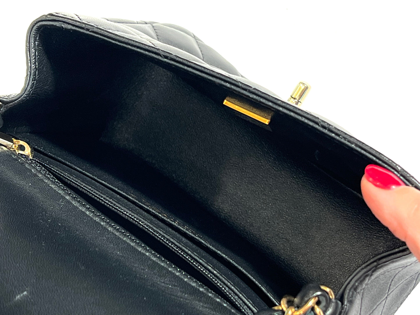 CHANEL SQUARE CLASSIC QUILTED LAMBSKIN MINI FLAP BAG