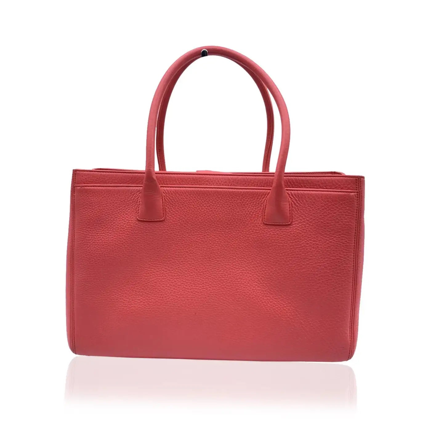 CHANEL PEBBLED LEATHER LARGE EXECUTIVE TOTE BAG WITH SHOULDER STRAP-HS