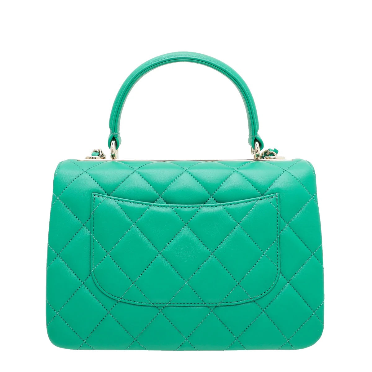 CHANEL QUILTED LAMBSKIN MEDIUM TOP-HANDLE TRENDY BAG