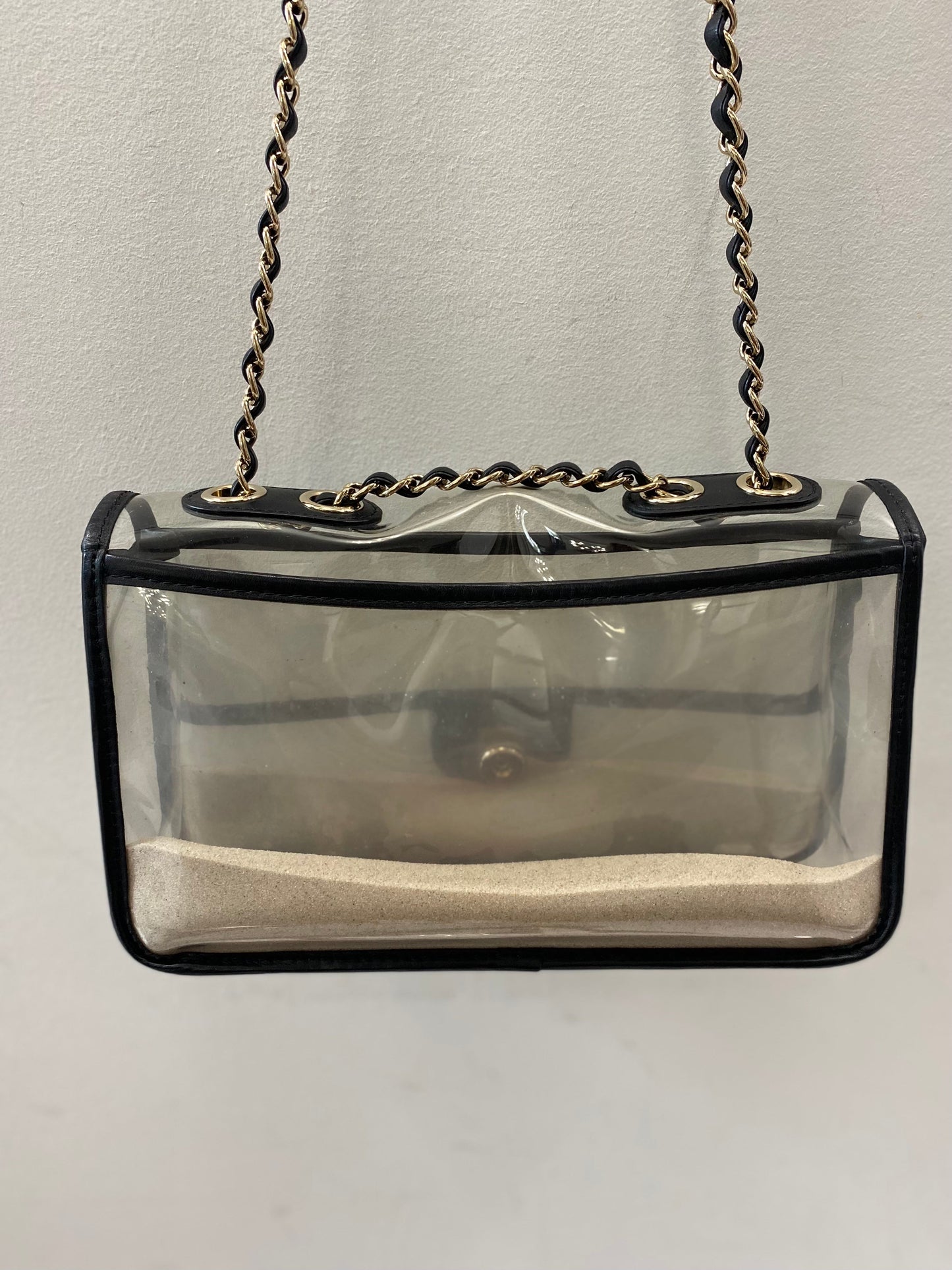 CHANEL SAND BY THE SEA PVC & LAMBSKIN MEDIUM FLAP BAG