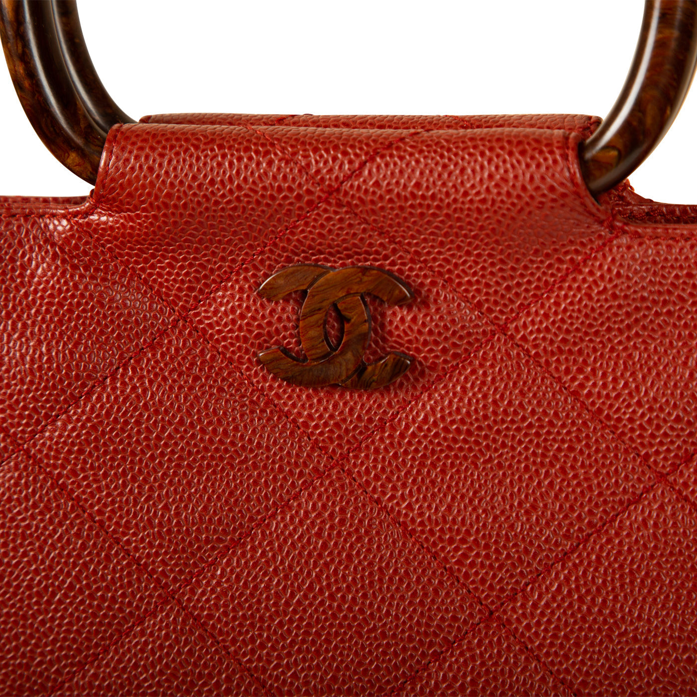 Chanel Vintage Tortoise Shell Top Handle