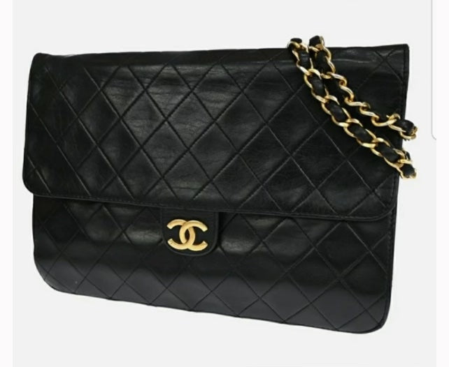 CHANEL VINTAGE LAMBSKIN CLASSIC FLAP MEDIUM BAG