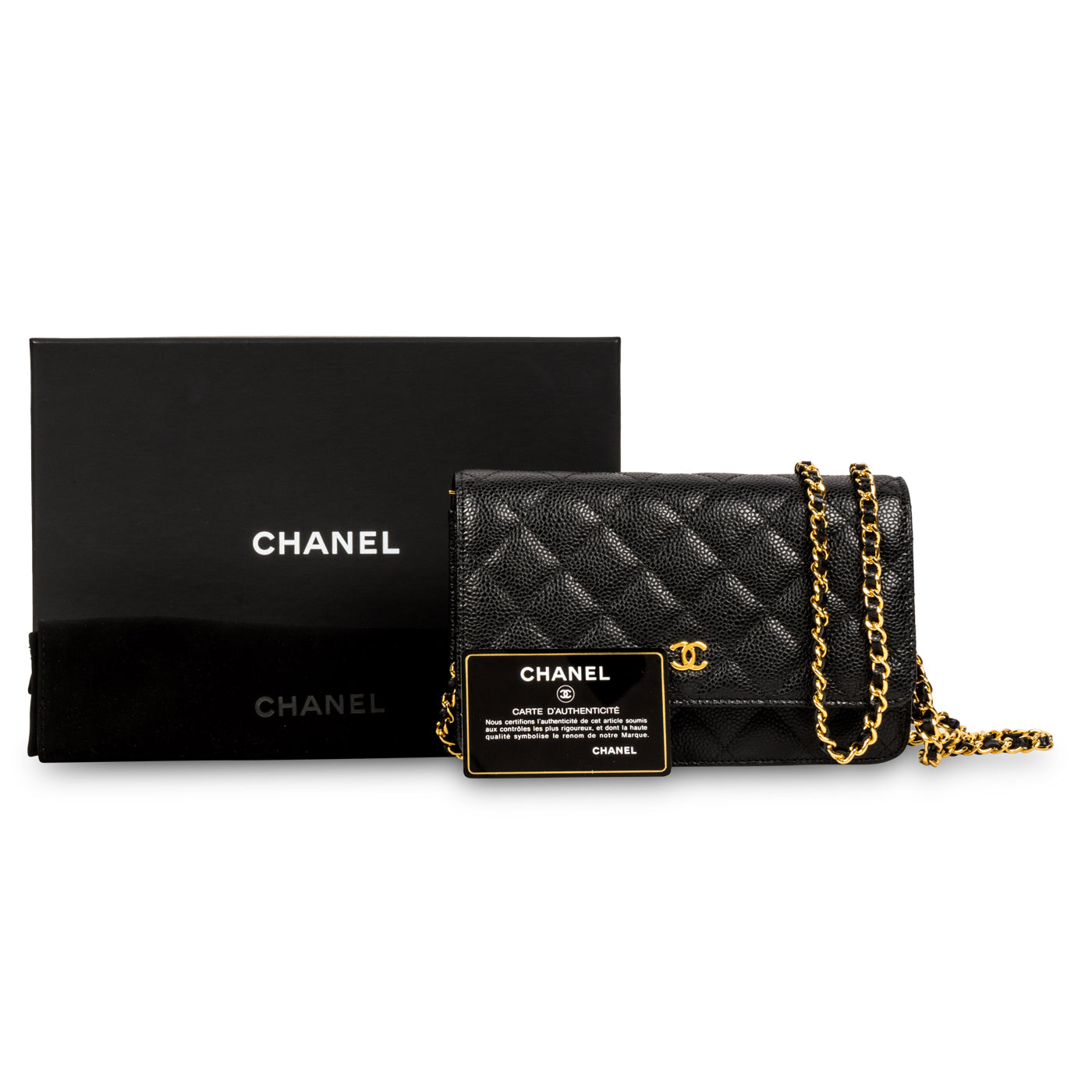 Chanel Wallet on Chain - Caviar