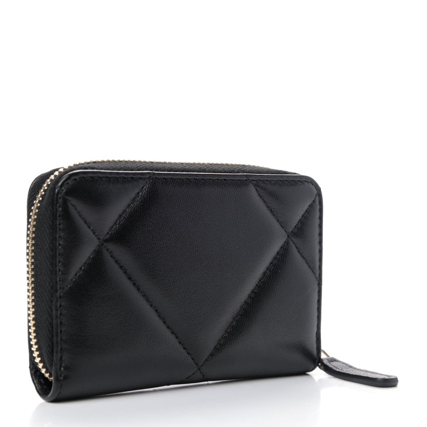 GLM-Quilted Lambskin GLM-19 Zip-Around Coin Purse
