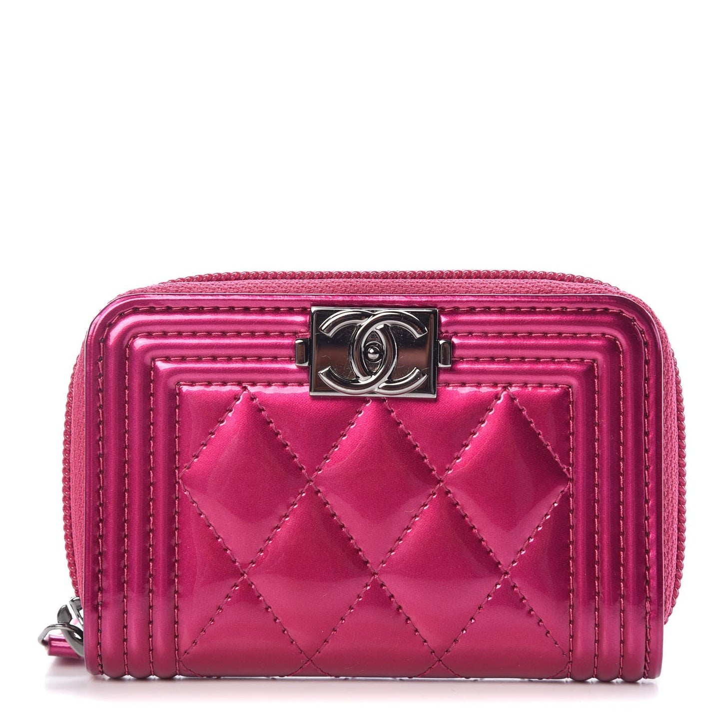 GLM-QUILTED ZIP AROUND BOY COIN PURSE