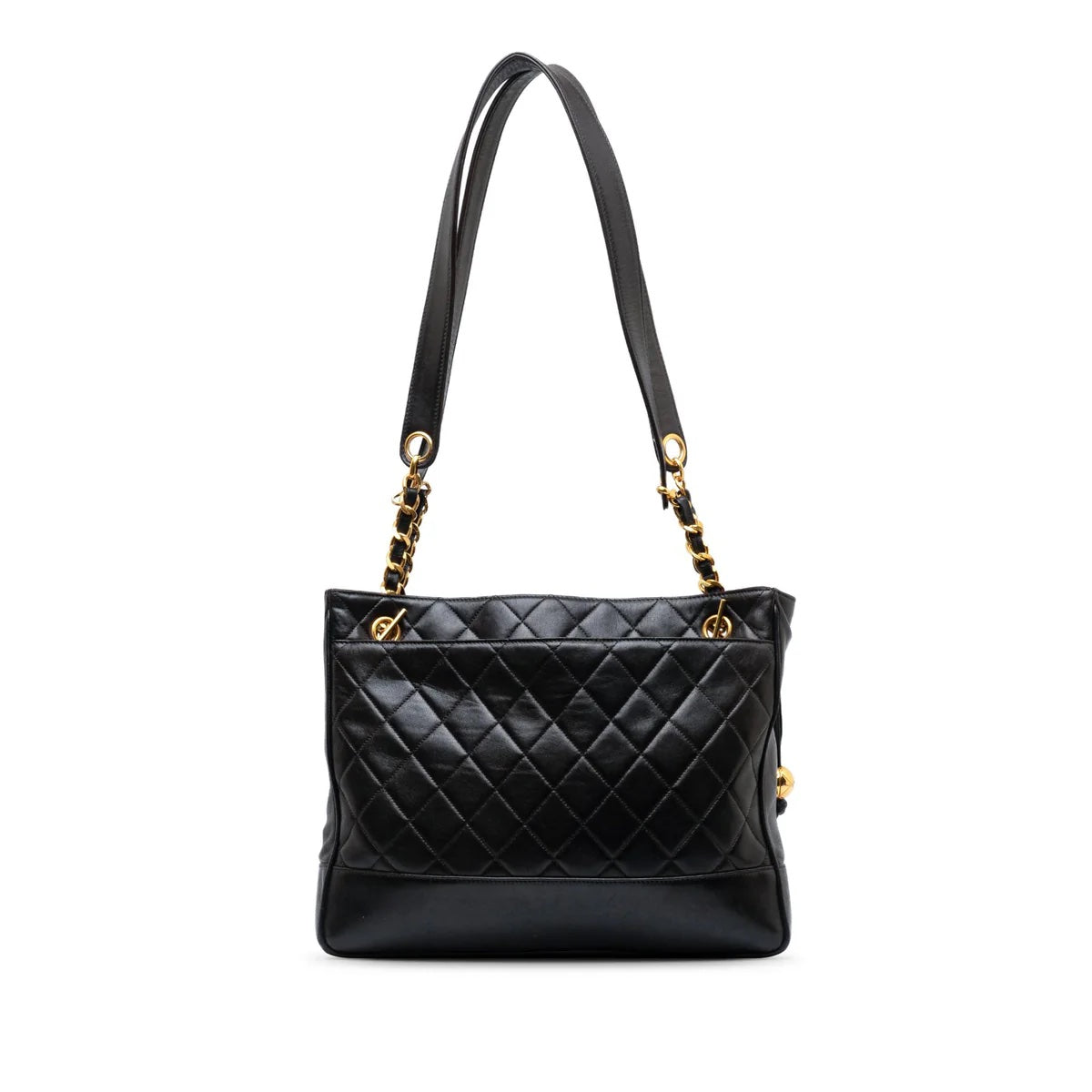 CHANEL CC QUILTED LAMBSKIN LEATHER SHOULDER BAG