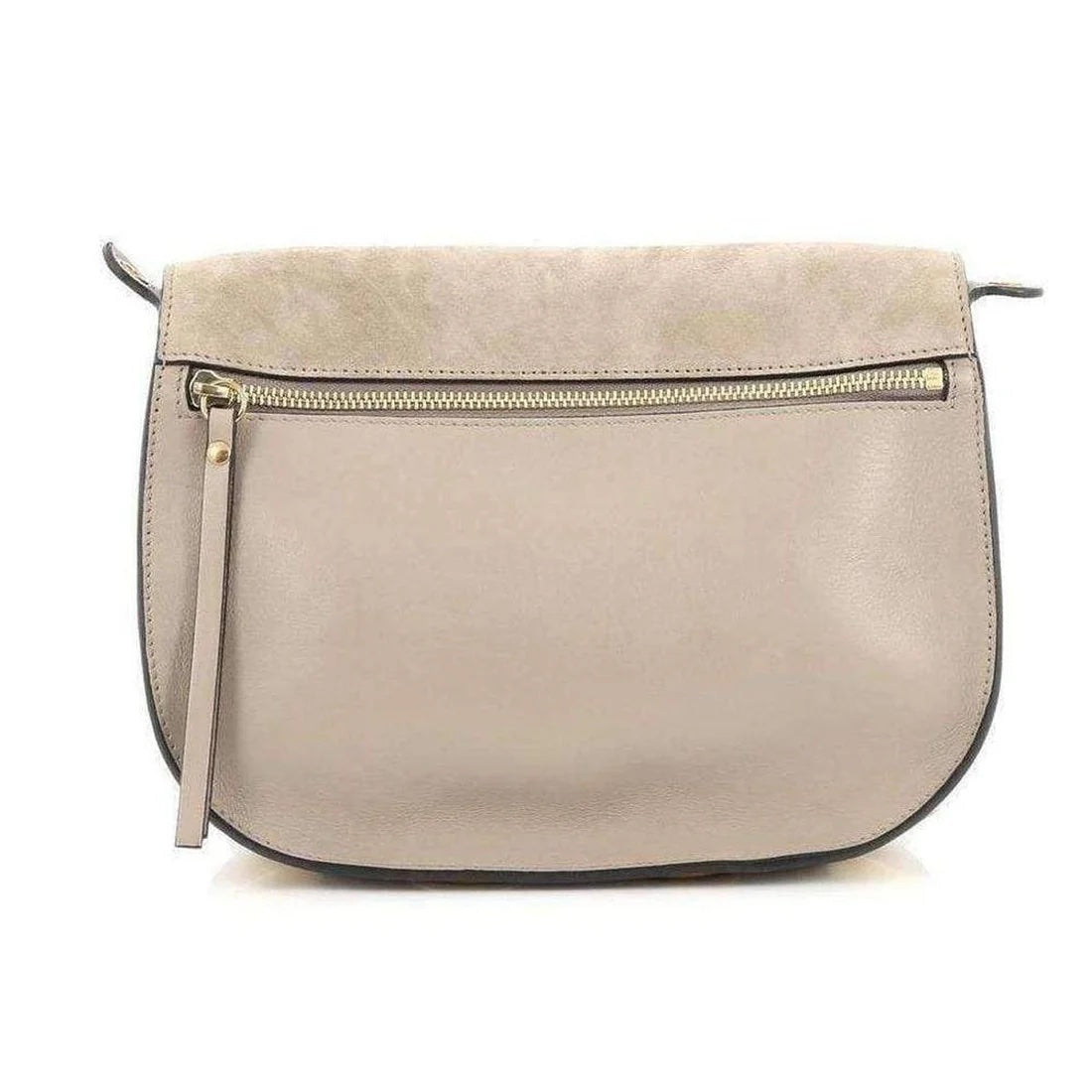 CHLOÉ SUEDE & SMOOTH CALFSKIN LEATHER KURTIS SHOULDER BAG