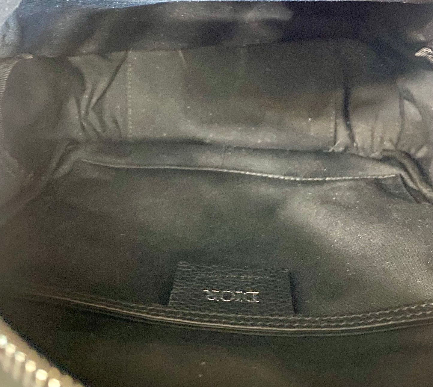 CHRISTIAN DIOR ZIP AROUND CANVAS BLUE OBLIQUE SLING BACKPACK