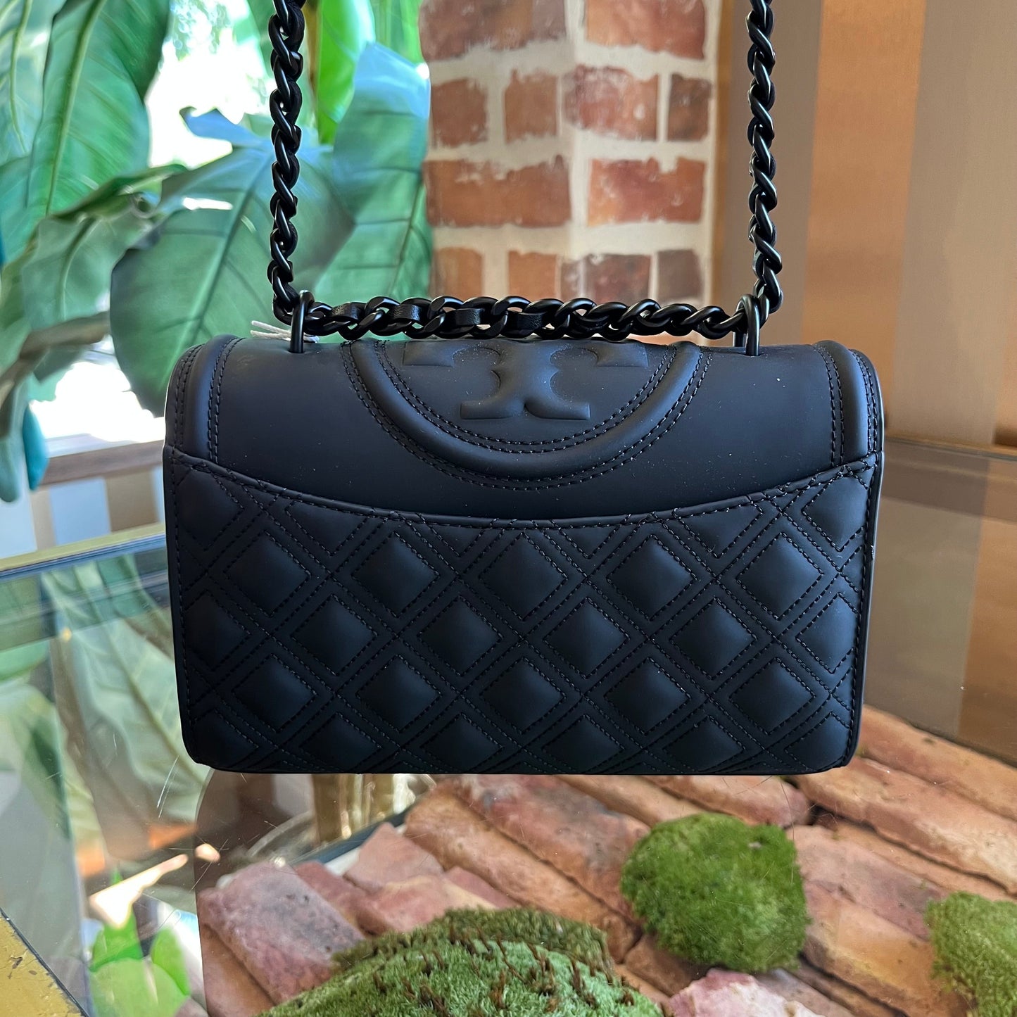 TORY BURCH Fleming Convertible Black Shoulder Bag