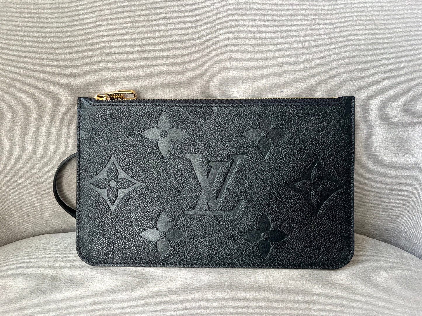 Louis Vuitton Pouch (from Neverfull) Black Empreinte