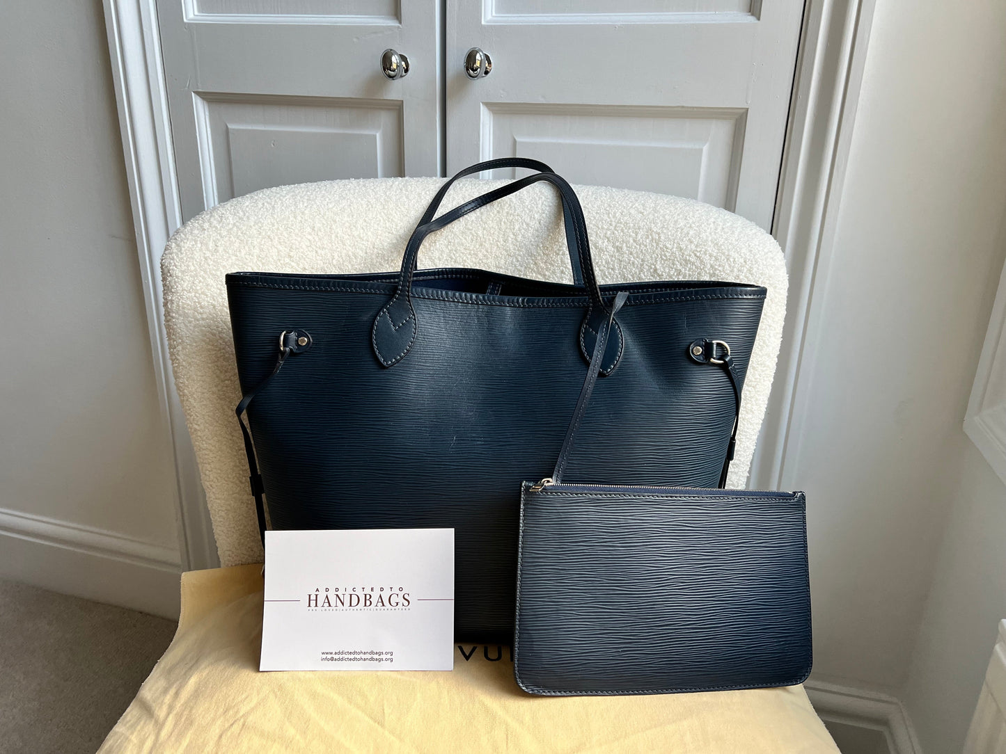 Louis Vuitton Neverfull MM Indigo Epi Leather (RRP £1,740)