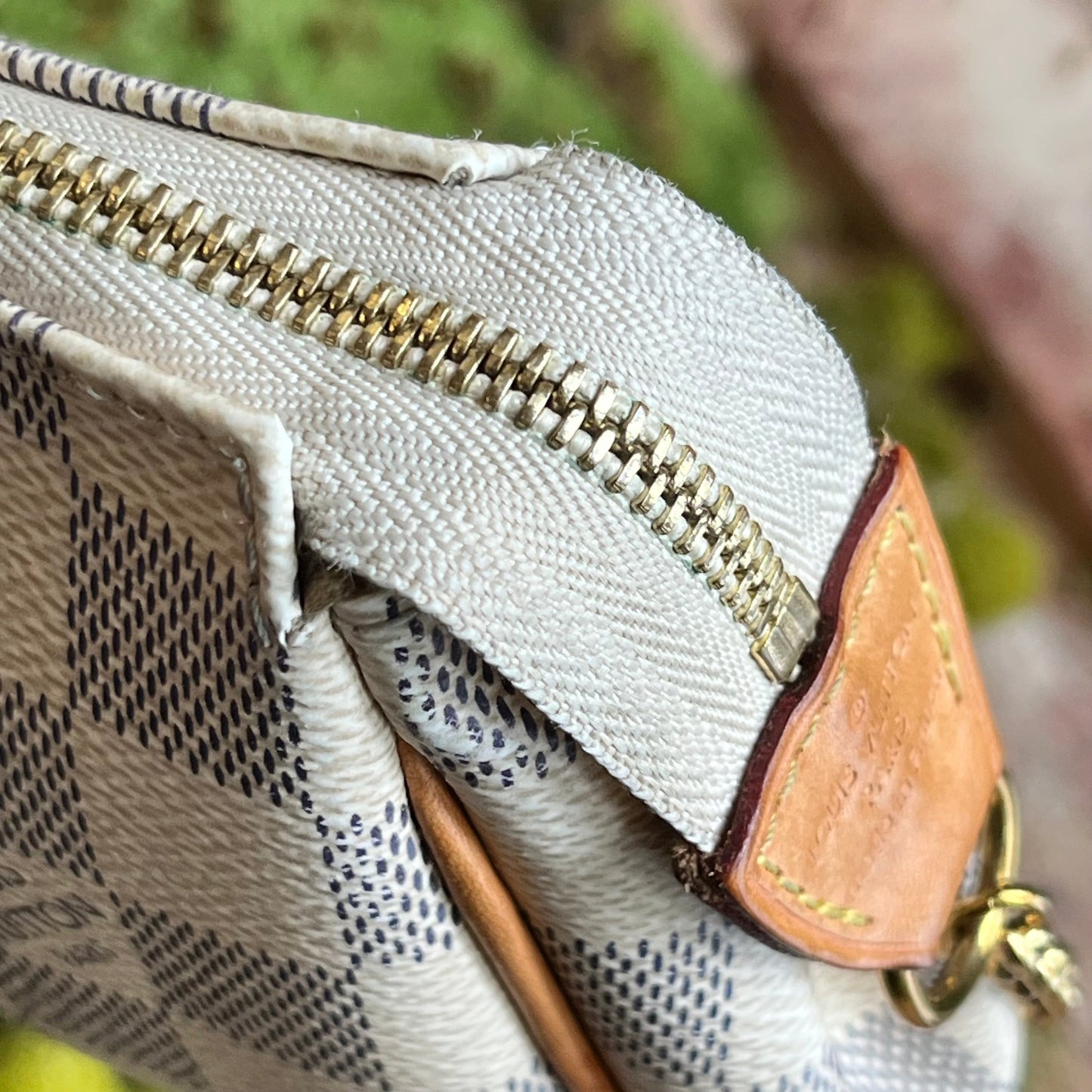 LOUIS VUITTON Eva Damier Azur Canvas Shoulder Bag