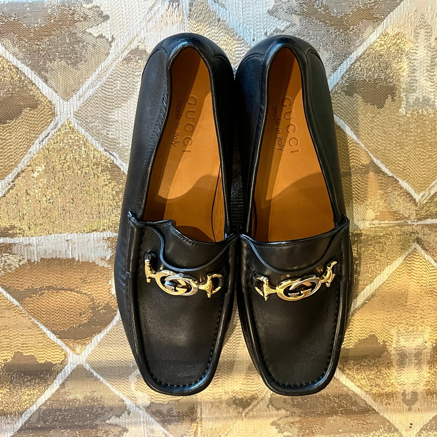 GUCCI Horsebit Leather Loafers MENS SZ7(7.5US)
