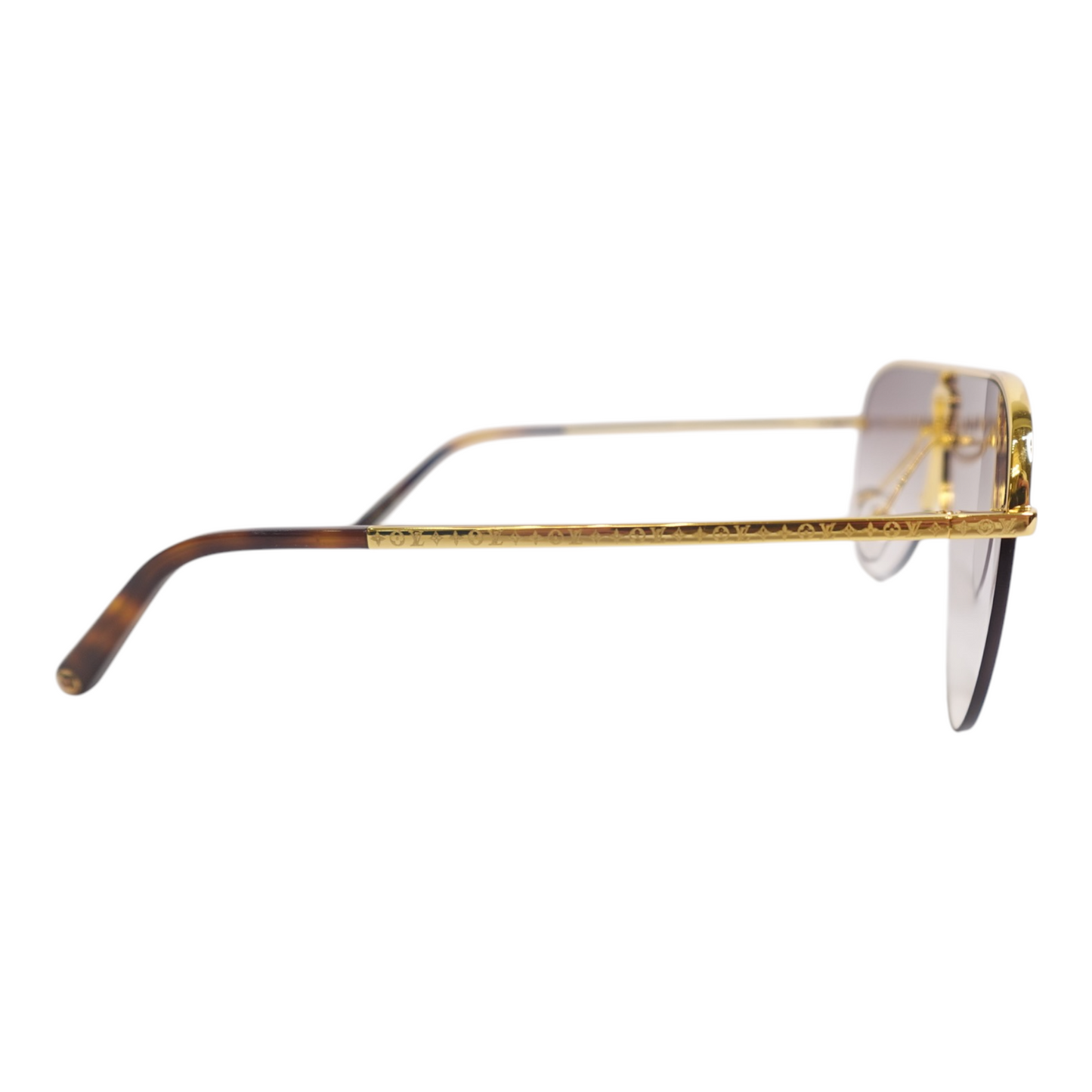 GLM-Gold Logo Aviator Sunglasses