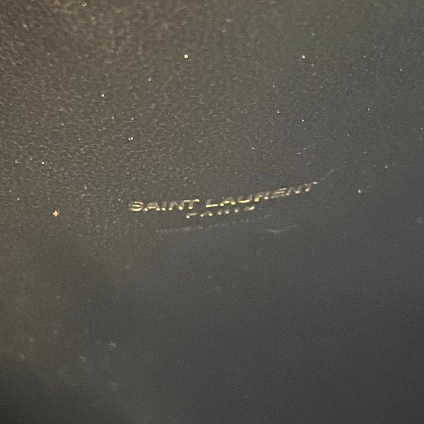 SAINT LAURENT Spazzolato Le Monogram Drawstring Bucket Bag
