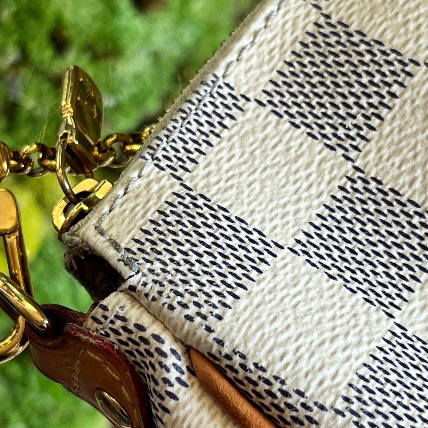 LOUIS VUITTON Eva Damier Azur Canvas Shoulder Bag