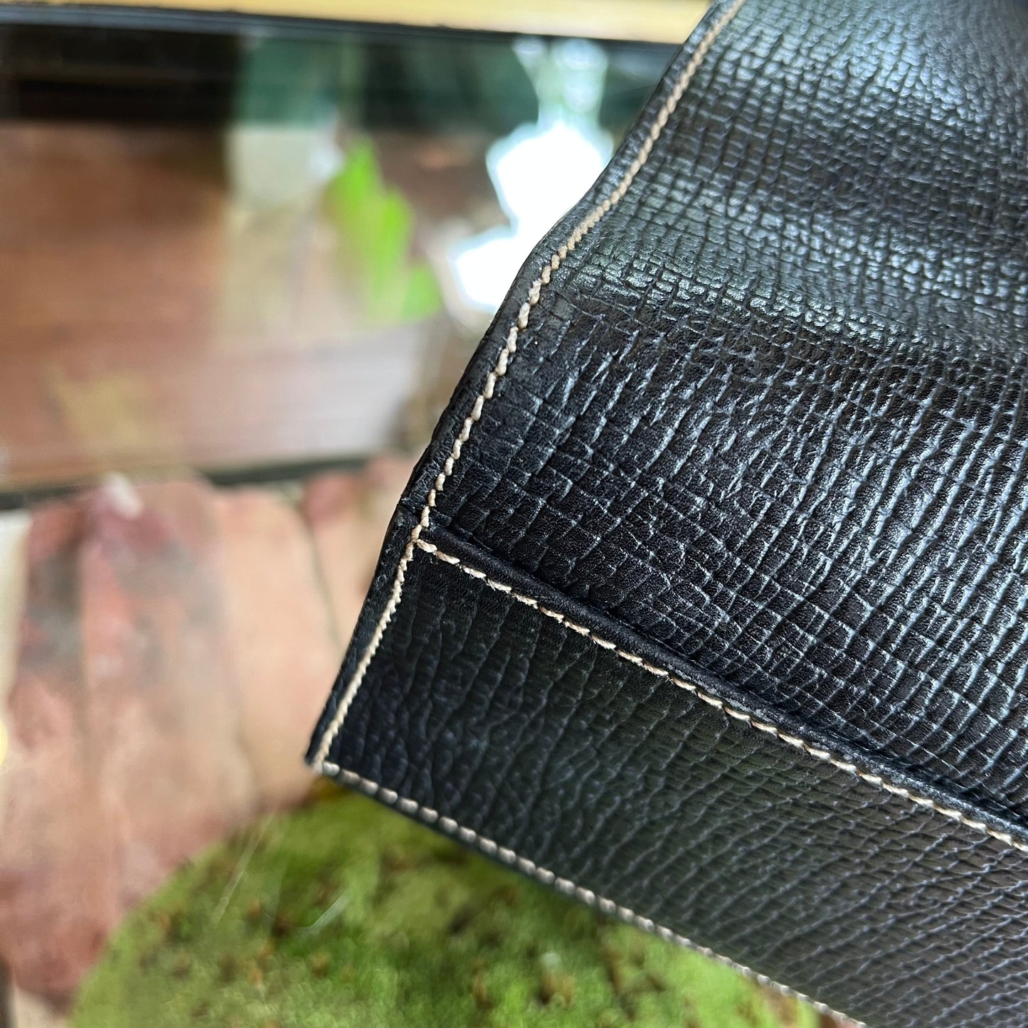 LOEWE Vintage Toggle Black Leather Crossbody