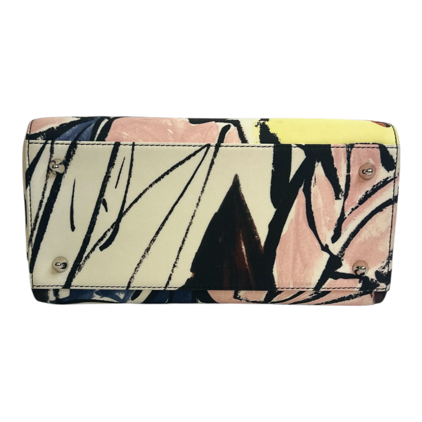 Christian Dior Canvas Graffiti Floral Printed Medium Lady Dior Multicolor