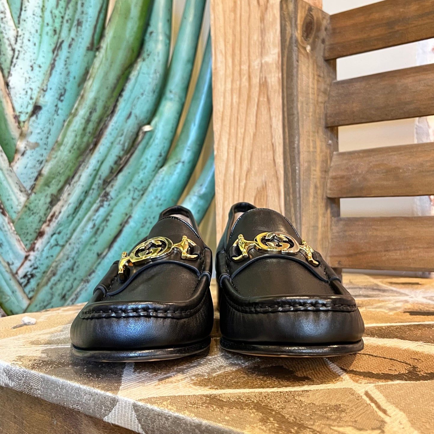 GUCCI Horsebit Leather Loafers MENS SZ7(7.5US)