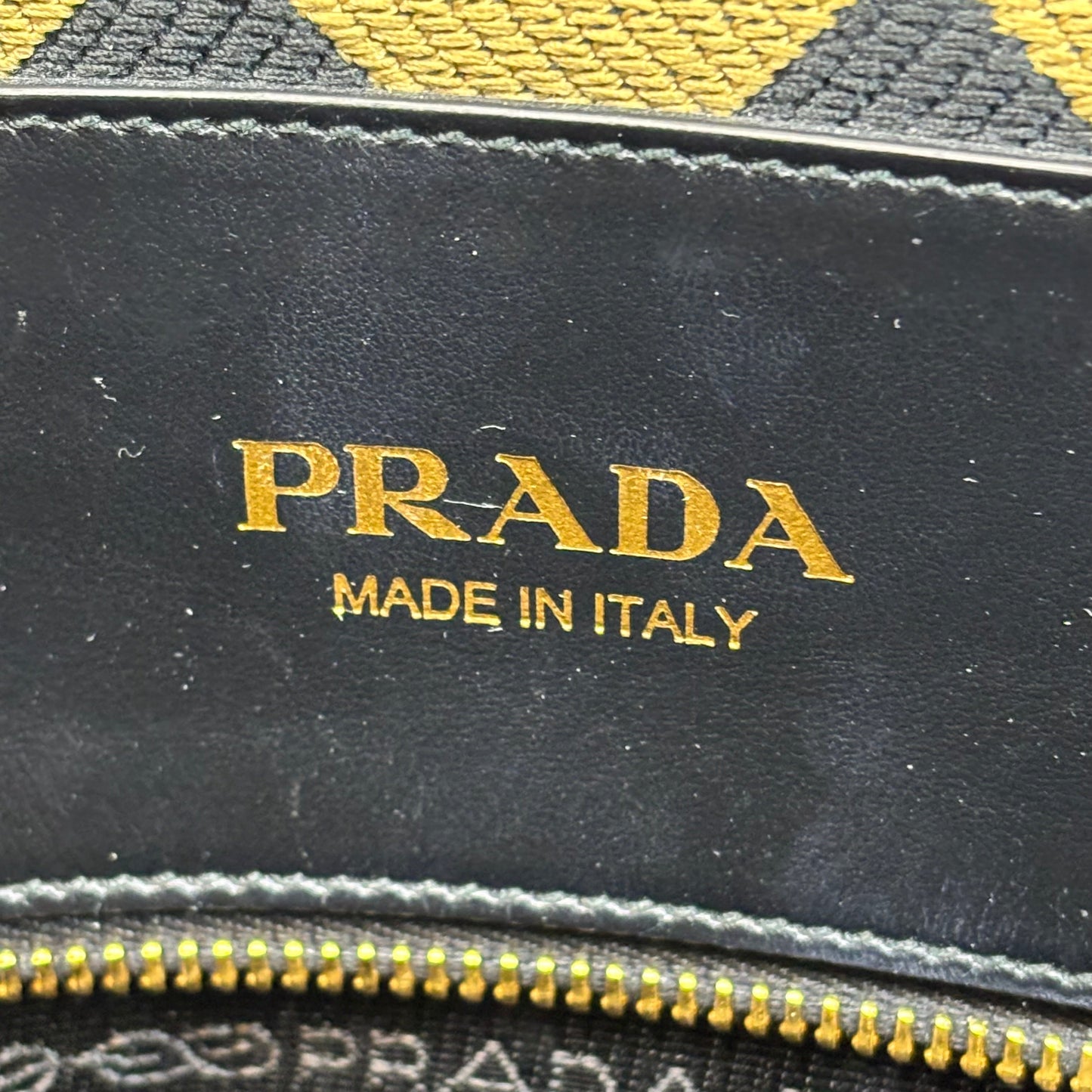 PRADA Large Symbole Embroidered Fabric Tote Bag
