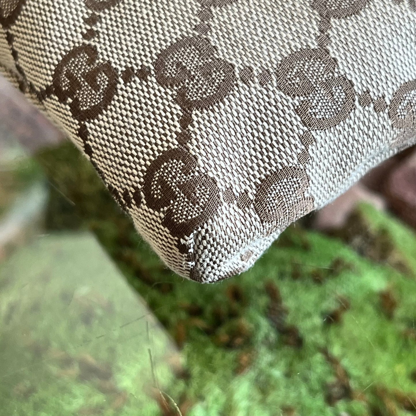 GUCCI GG Canvas Double Pocket Belt Bag