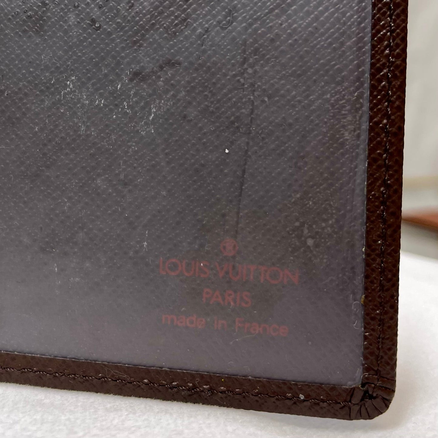 LOUIS VUITTON Brown Taiga Men's Wallet Set TS3695