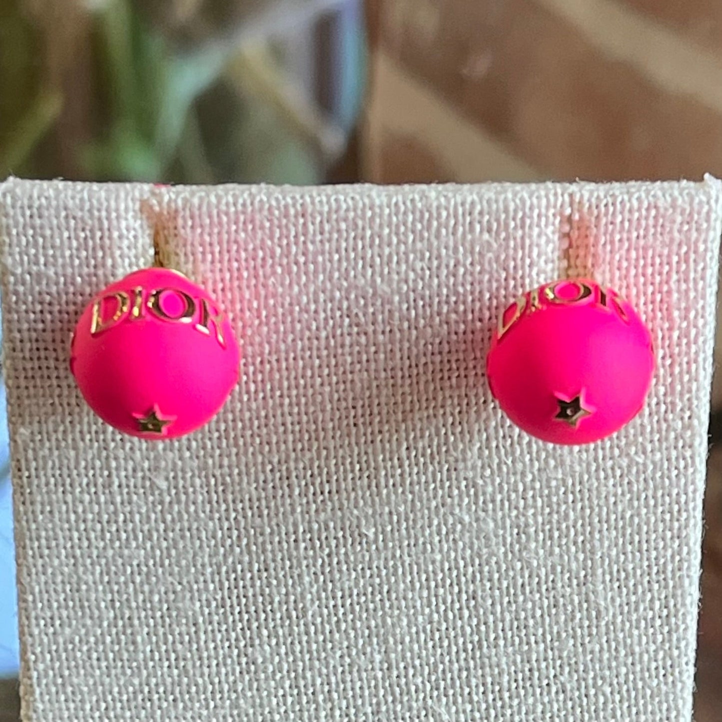 DIOR Tribales Pink Star Earrings