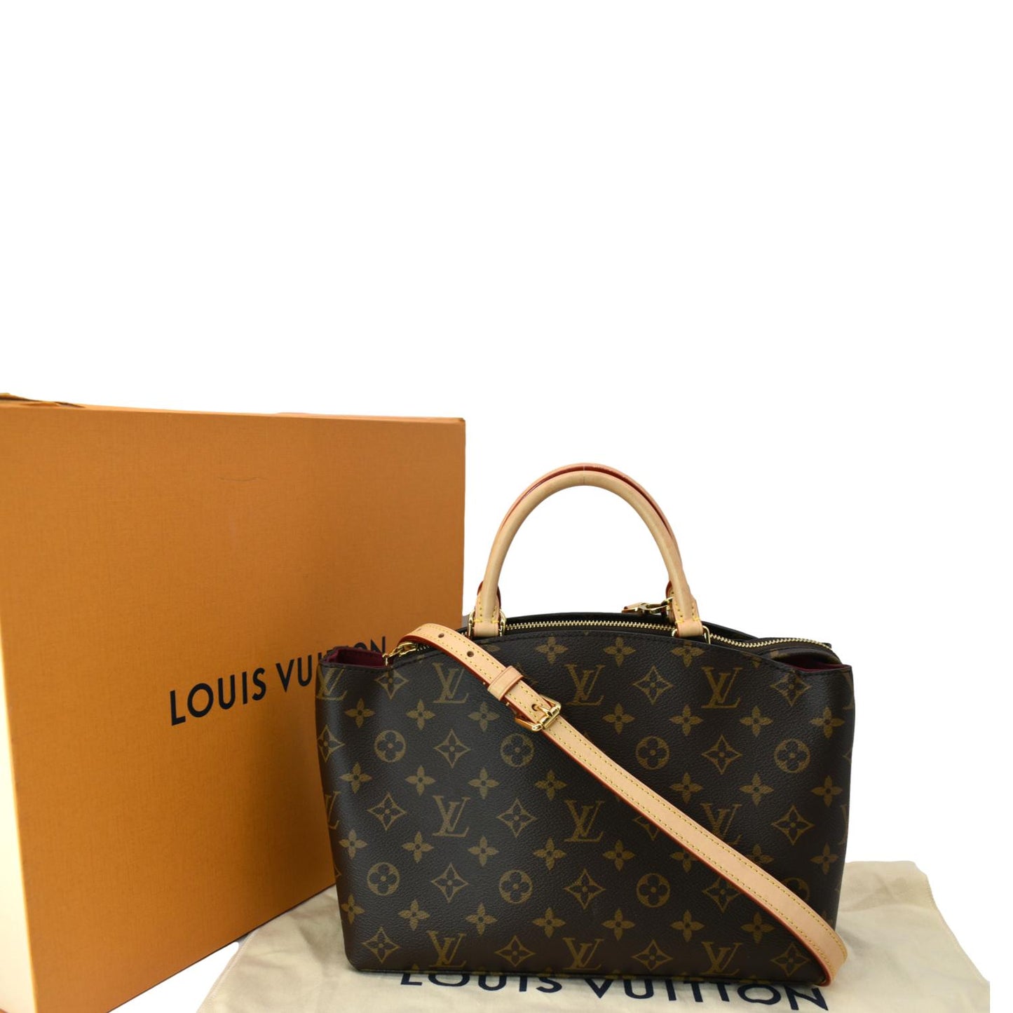 LOUIS VUITTON Petit Palais Monogram Canvas Shoulder Bag Brown