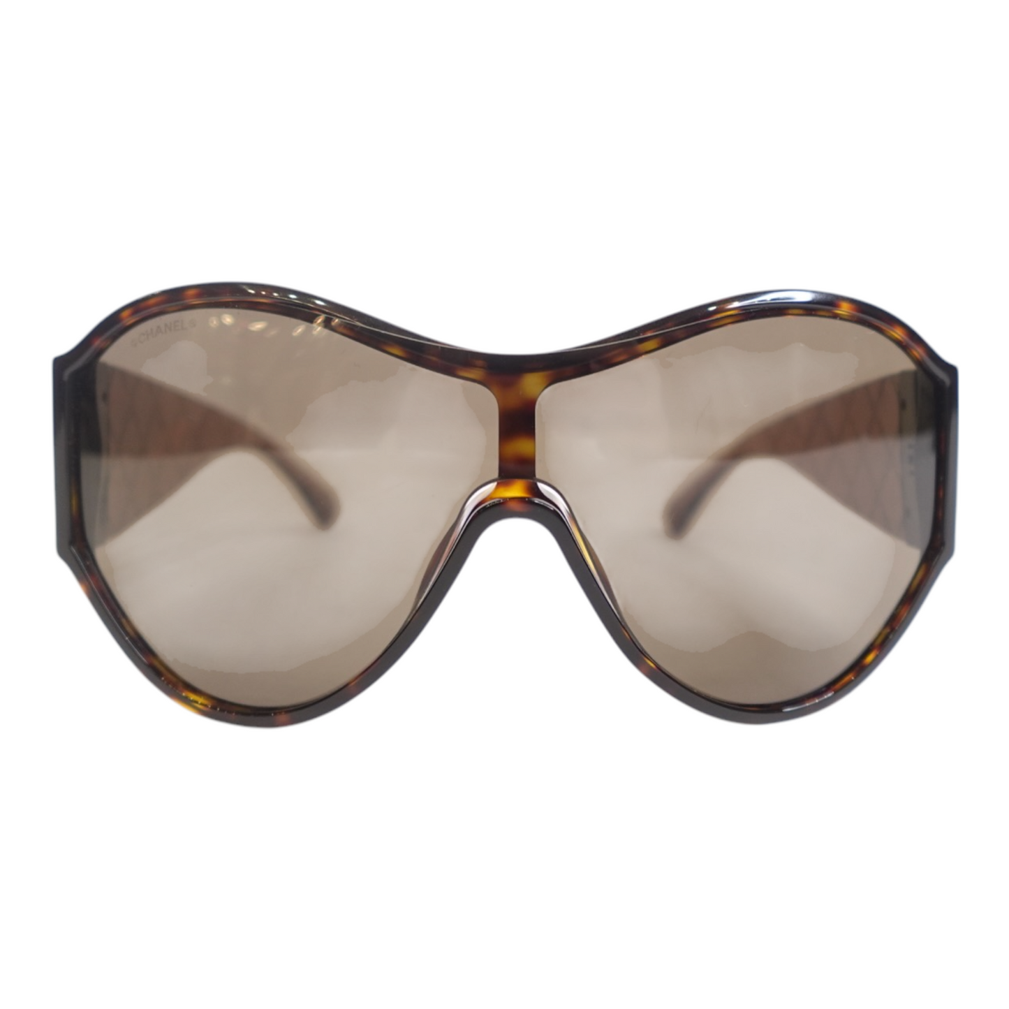 Chanel Brown Shield Sunglasses