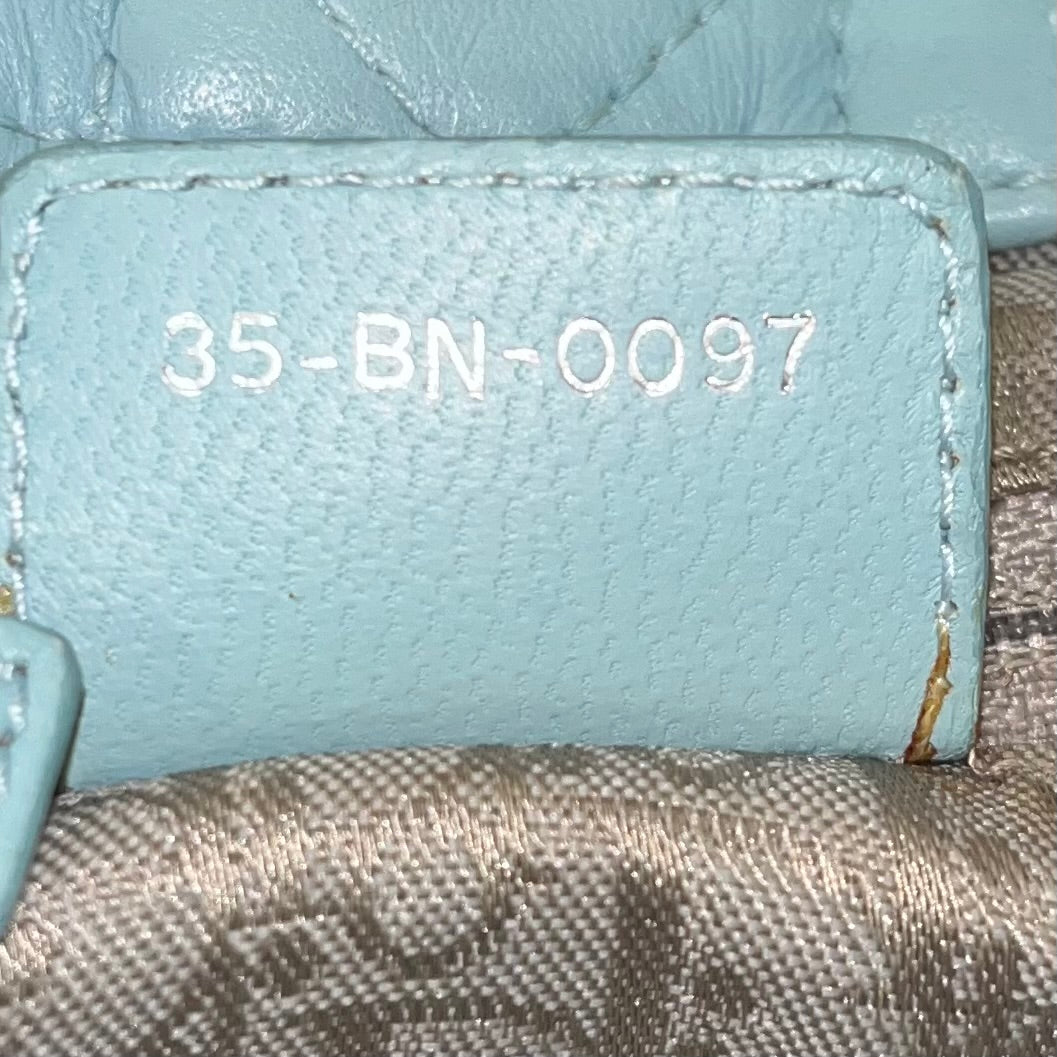 CHRISTIAN DIOR Cannage Lady Dior Blue Handbag