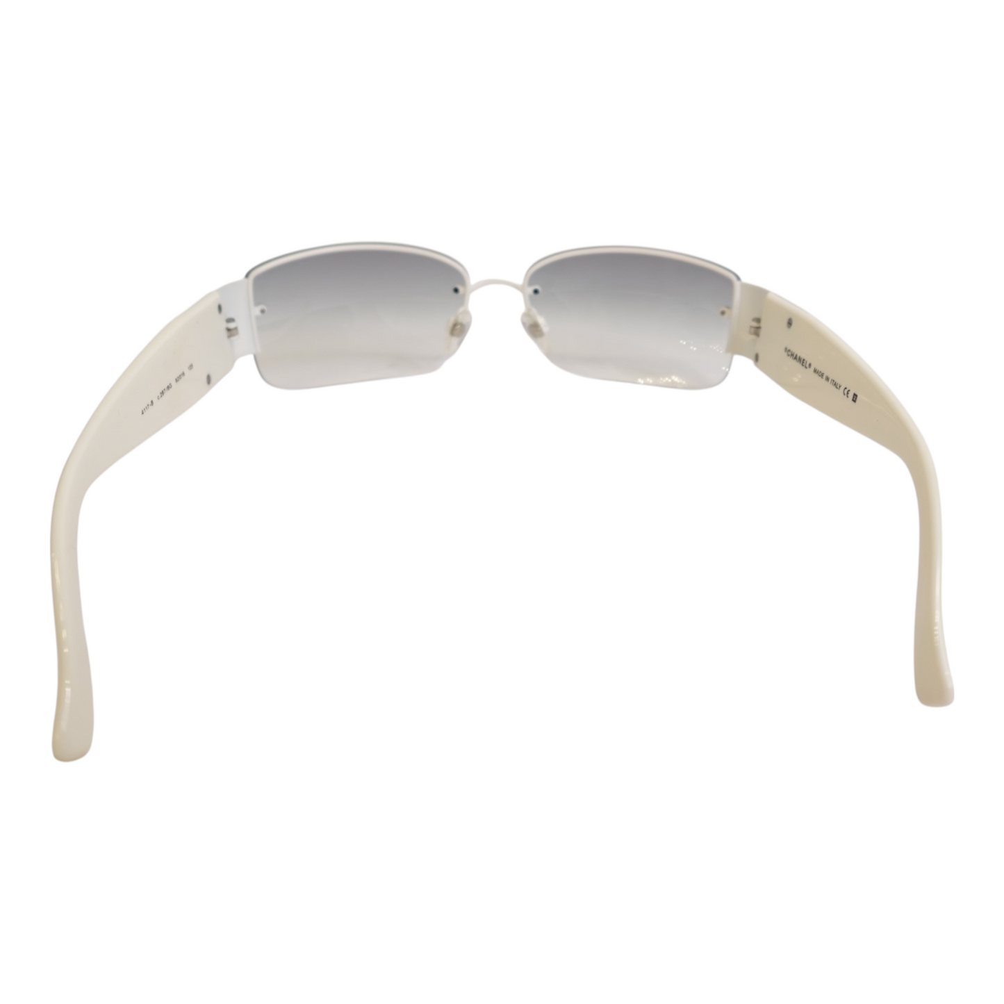 Chanel White Rectangular Sunglasses