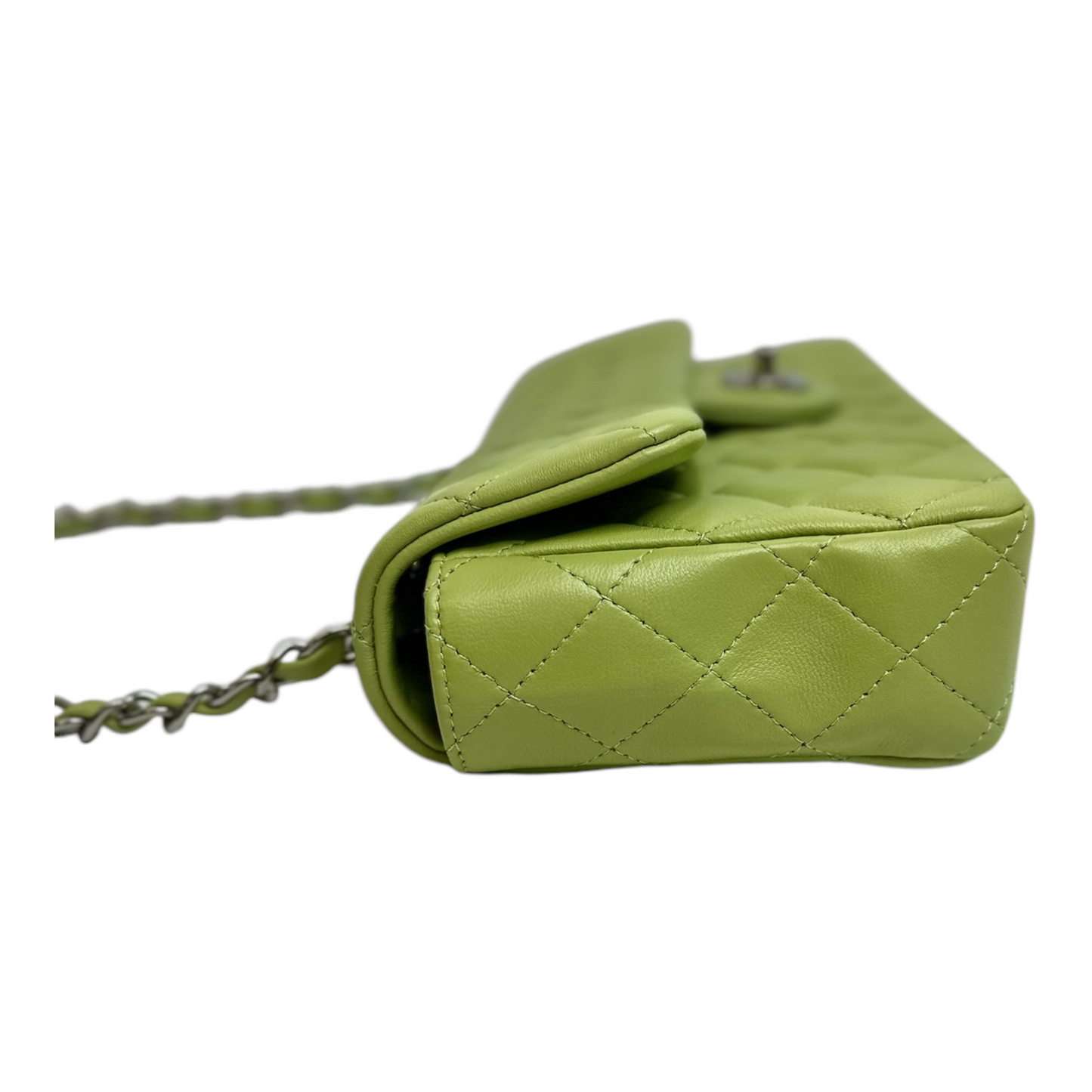 Chanel Green Lambskin East West Bag
