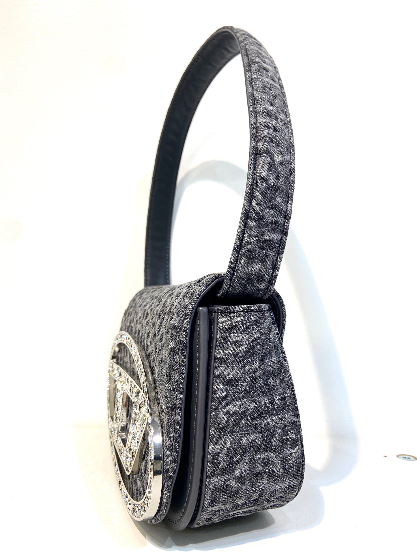 DIESEL 1DR DENIM SHOULDER BAG